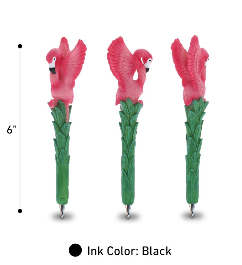 Planet Pens Tropical Flamingo Novelty Pen - Cute Animal Pens for Adults and Kids, Unique Flamingo Gifts and Fun School Supplies for Kids and Adults, Cool Animal Office Supplies for Teachers, Workers - Image 2